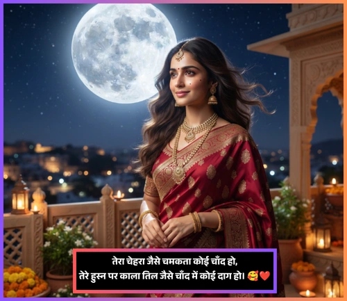 Chand Shayari for Girl