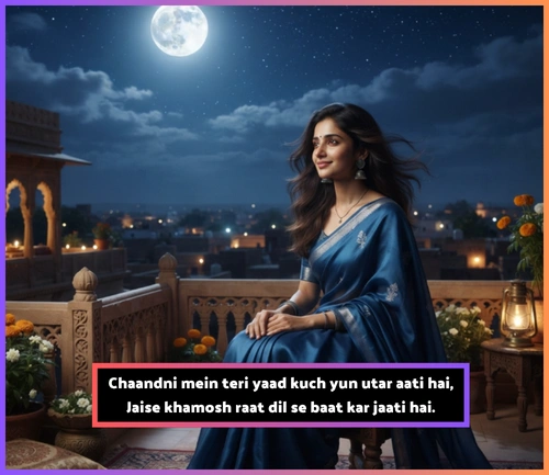 Moon Shayari in English Hindi