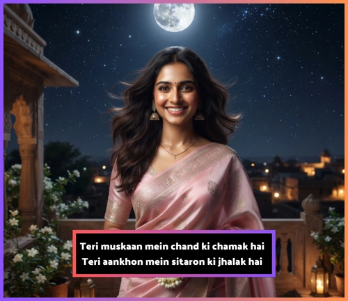Moon Shayari in English for Girl